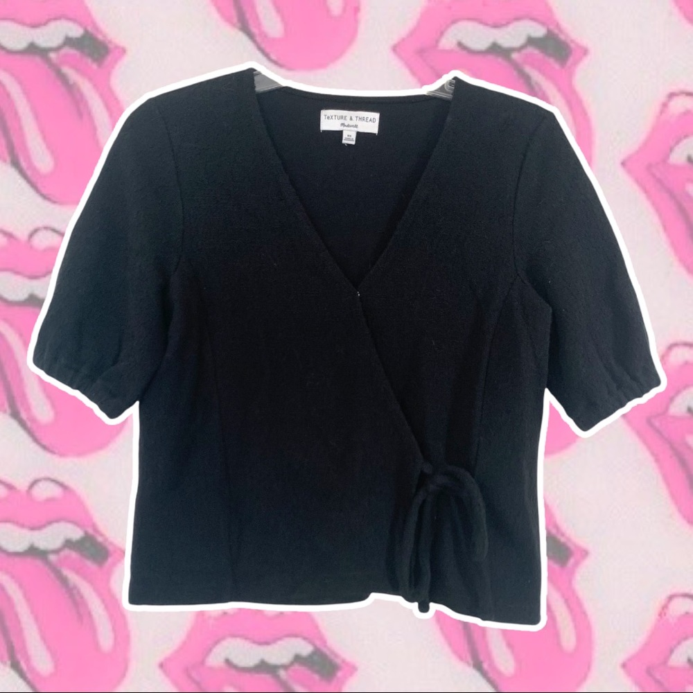 Black Madewell Tie Wrap Top